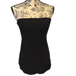 Theory Strapless Black Silk Blend Top Size‎ 2